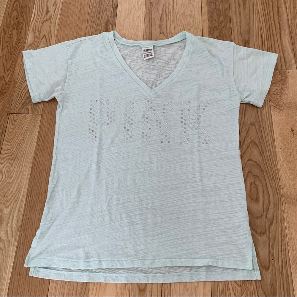 Pink Victoria’s Secret Short Sleeve V-Neck Tee XS
